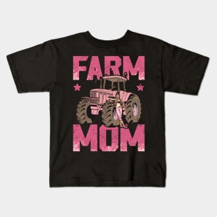 Farm Mom With Farm Tractor And Tractor For Farmers Kids T-Shirt